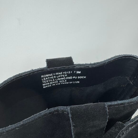 Steve Madden Black Suede Romney Mid Heel Boots Women’s 7.5 - Picture 2 of 11